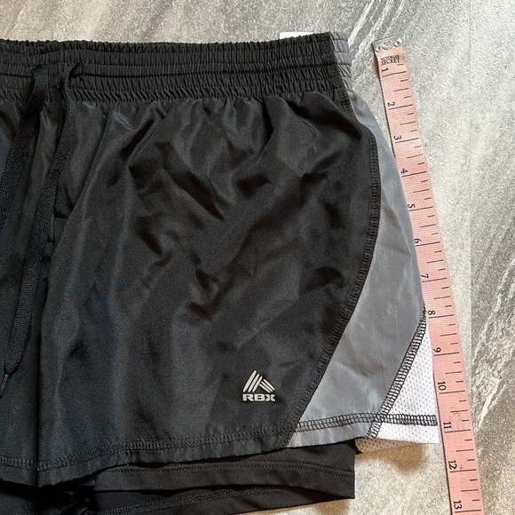 Black, grey, white RBX athletic shorts built in spandex Large X Dri sports gym - Picture 4 of 8